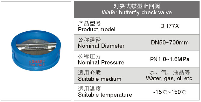 对夹式蝶型止回阀